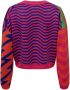 ONLY gebreid vest ONLADORA roze groen blauw - Thumbnail 1