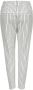 Only poptrash broek tapered fit off white zwart gestreept enkelhoogte - Thumbnail 2