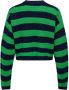 ONLY gestreepte trui ONLMALAVI donkerblauw groen - Thumbnail 2