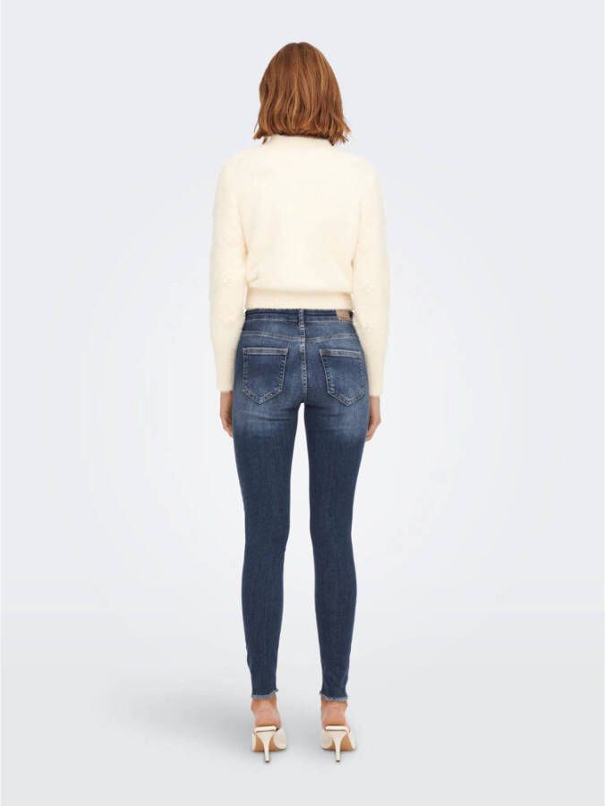 ONLY mid waist skinny jeans ONLBLUSH dark denim