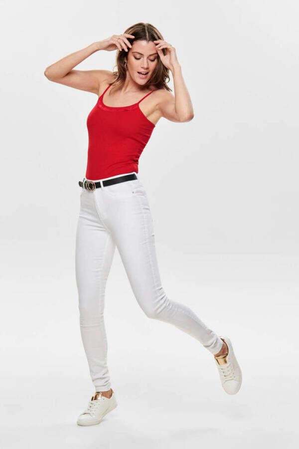 ONLY high waist skinny jeans ONLROYAL white