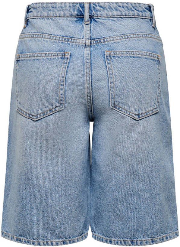 ONLY high waist wide leg bermuda jeans ONLSONNY light blue denim