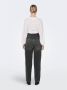 Only Grijze Effen Jeans met Rits en Knoopsluiting Gray Dames - Thumbnail 3