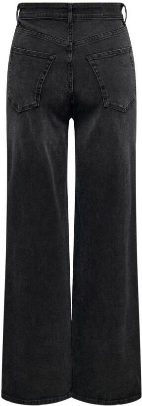 ONLY high waist wide leg jeans ONLHOPE zwart - Foto 2