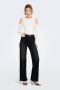 ONLY high waist wide leg jeans ONLMADISON washed black denim - Thumbnail 3