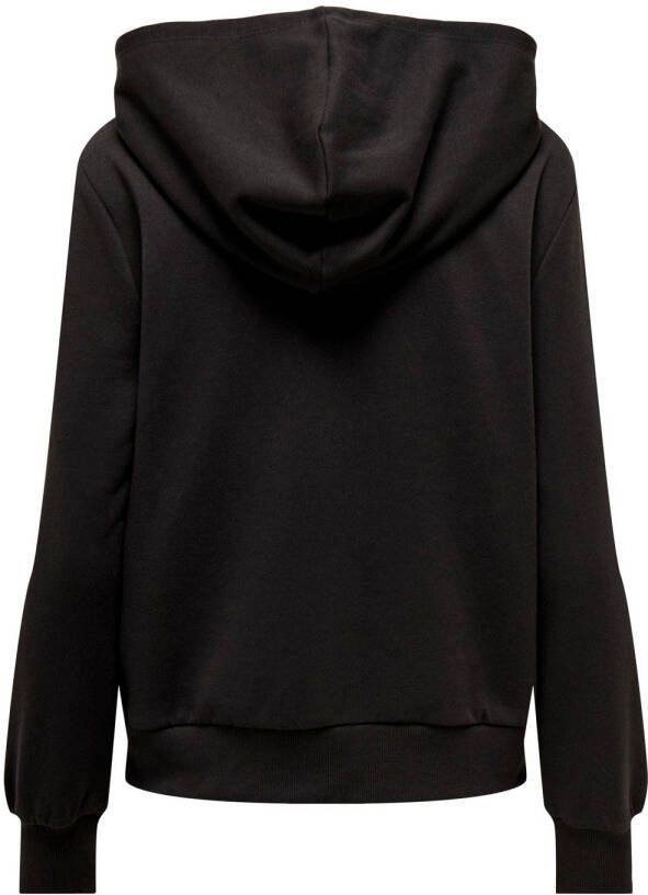 ONLY hoodie ONLNOMI met printopdruk zwart