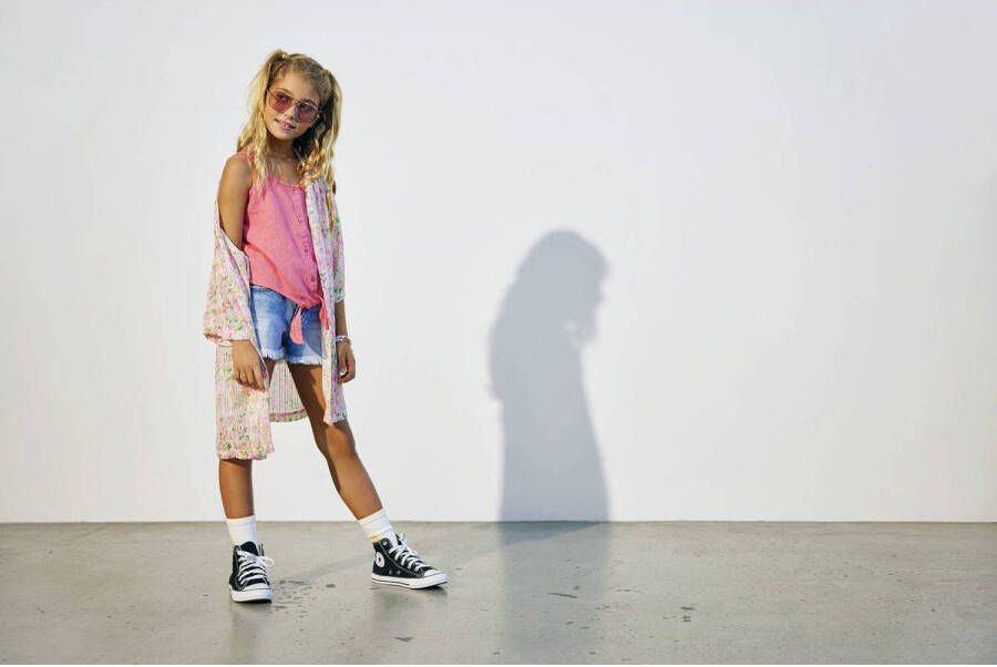 ONLY KIDS GIRL gebloemde top KOGMONIQUE roze groen wit