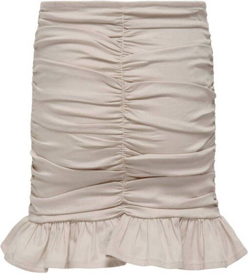 ONLY KIDS GIRL rok KOGKIRA met volant lichtzand