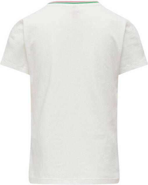 ONLY KIDS GIRL T-shirt KOGJULIE met printopdruk wit