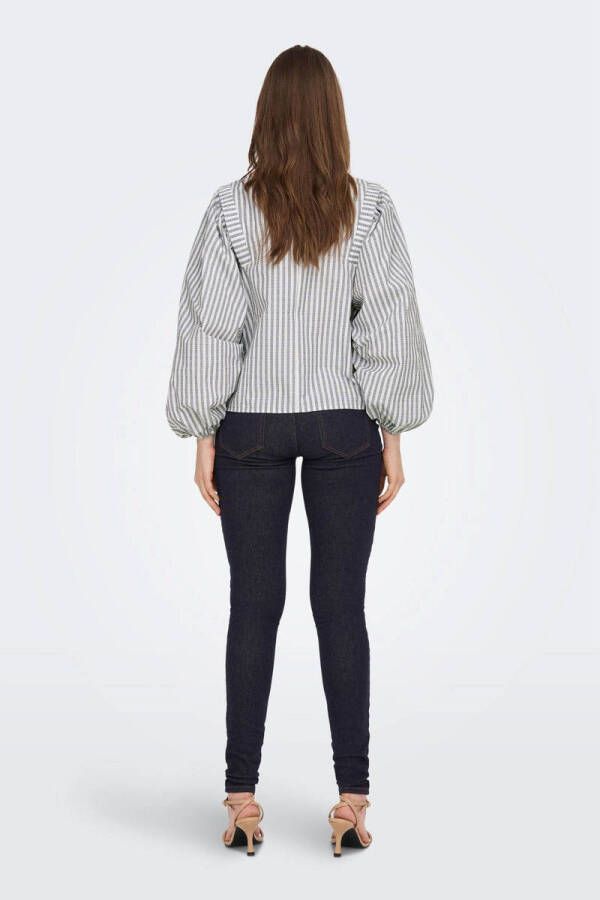 ONLY LA STRADA UNICA by gestreepte top LSUCAXI lichtgrijs