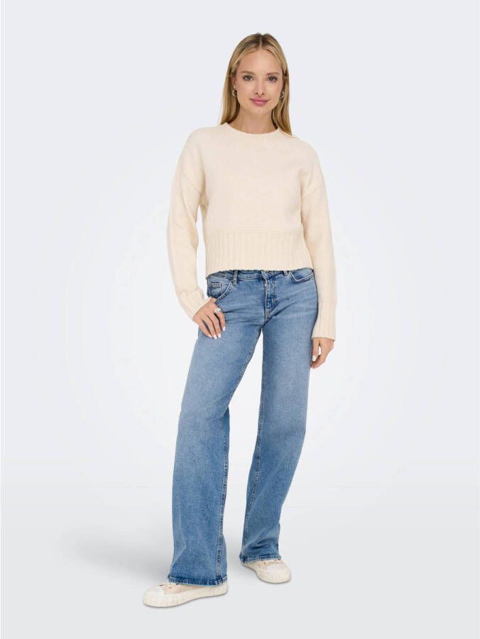 ONLY low waist wide leg jeans ONLJUICY light blue denim
