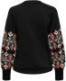 ONLY MATERNITY gebloemde zwangerschapssweater OLMBROOKE zwart Trui Bloemen XXL - Thumbnail 2