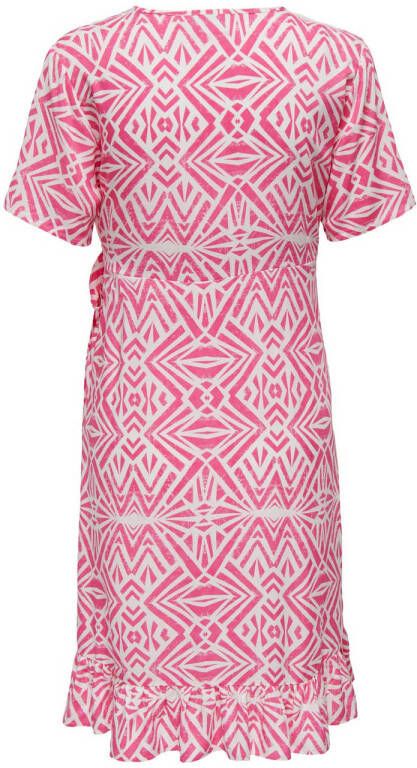 ONLY MATERNITY zwangerschapsjurk OLMNOVA met all over print roze
