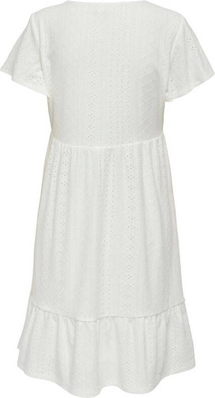 ONLY MATERNITY zwangerschapsjurk OLMSANDRA met volant wit