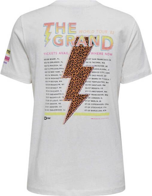 ONLY MATERNITY zwangerschapsshirt OLMJEN met backprint wit T-shirt Dames Katoen Ronde hals XXL - Foto 2