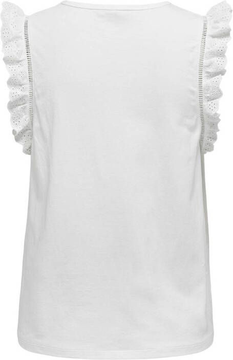 ONLY MATERNITY zwangerschapstop OLMLINDA met ruches wit