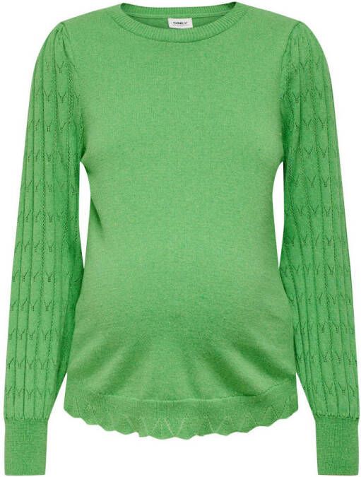 ONLY MATERNITY zwangerschapstop OLMMOLLY groen Dames Katoen Ronde hals XXL - Foto 2