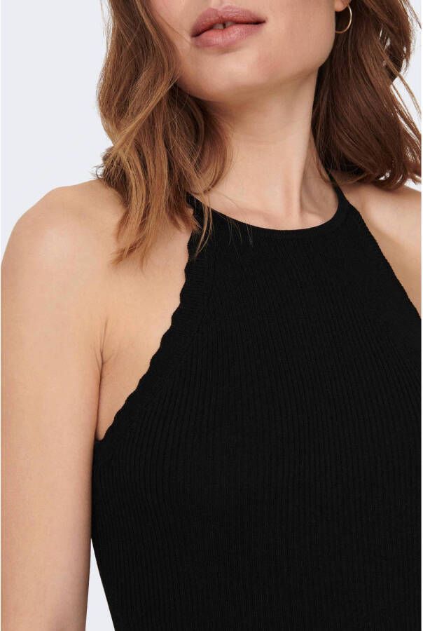 ONLY ribgebreide top ONLGEMMA zwart