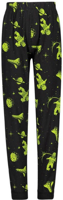 Orange Stars pyjama met all over print zwart