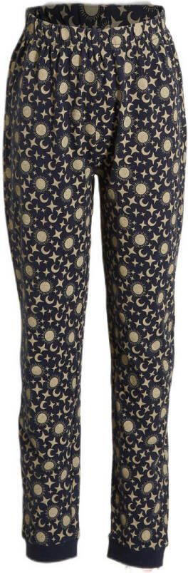 Orange Stars pyjama met printopdruk marine