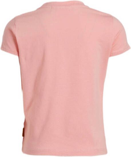 Orange Stars T-shirt Marjanne met printopdruk en pailletten roze