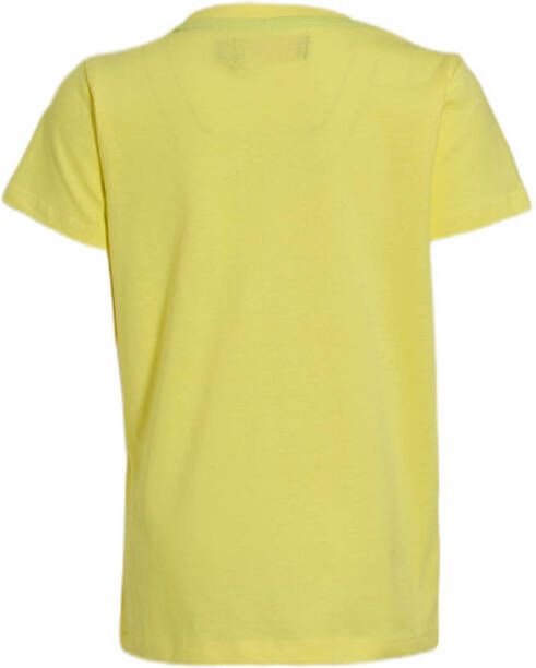 Orange Stars T-shirt Marvin met printopdruk geel