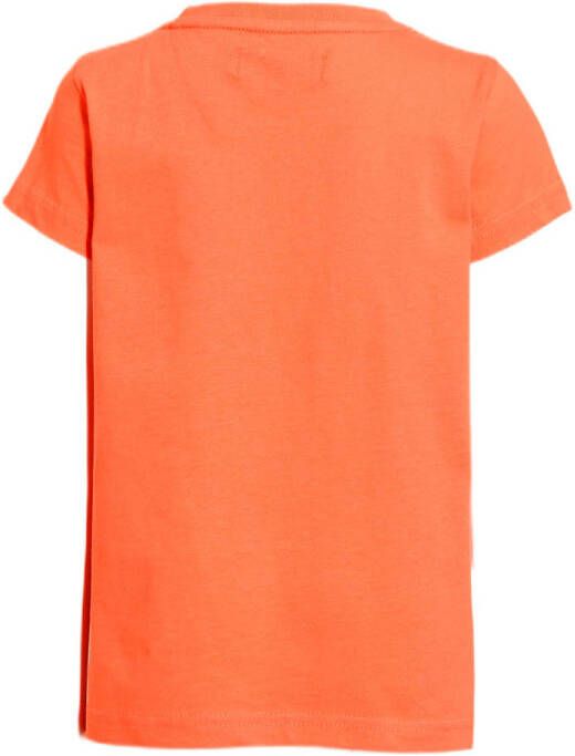 Orange Stars T-shirt Melvin met printopdruk oranje