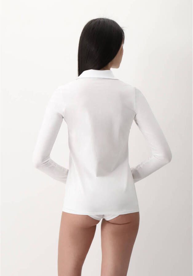 Oroblu Perfect Line Cotton ondershirt met polokraag wit