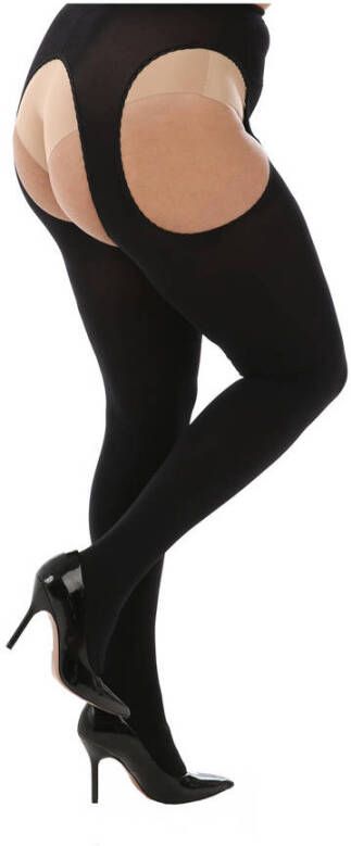Pamela Mann Plus Size panty met cut-outs 90 denier zwart
