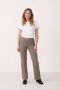 Part Two geruite regular fit pantalon Pontas beige groen zwart - Thumbnail 3