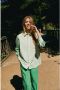 Part Two straight fit pantalon NadjaPW van gerecycled polyester groen - Thumbnail 4