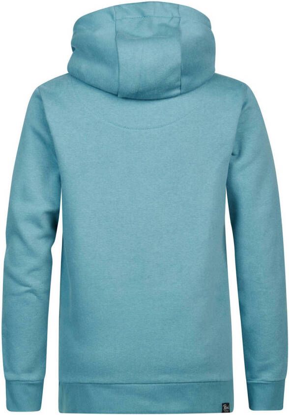 Petrol Industries hoodie met printopdruk lichtblauw