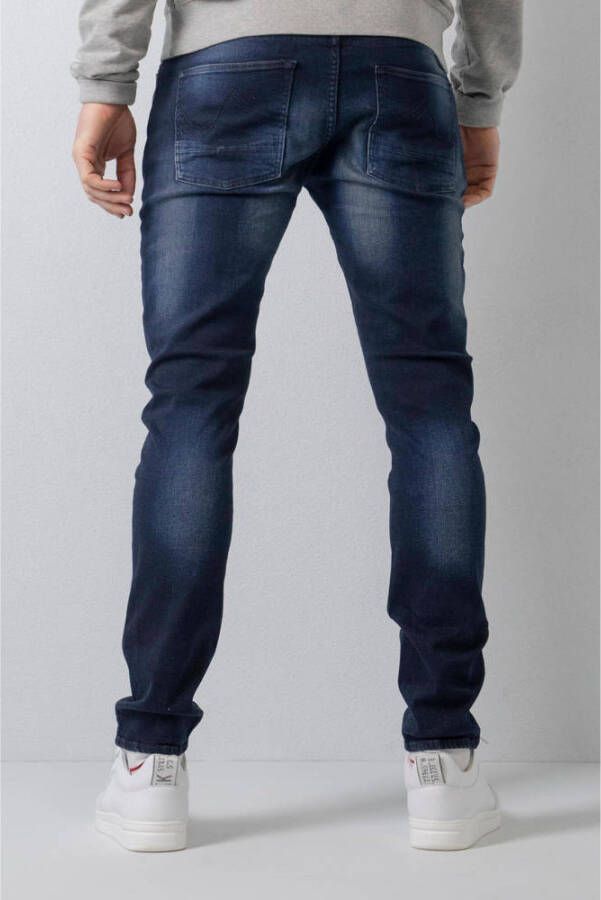 Petrol Industries skinny jeans NASH met riem blue black