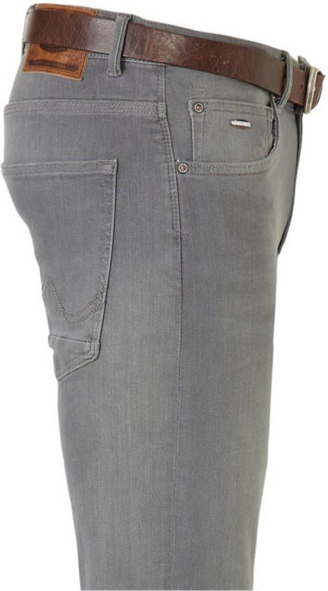 Petrol Industries slim fit jeans SEAHAM met riem grey