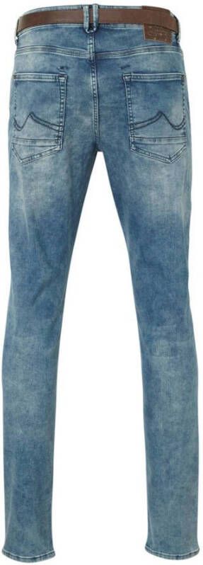 Petrol Industries slim fit jeans SEAHAM met riem blauw