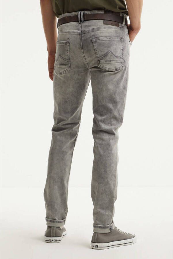 Petrol Industries slim fit jeans Seaham met riem dusty silver