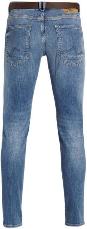 Petrol Industries slim fit jeans Seaham met riem light indigo