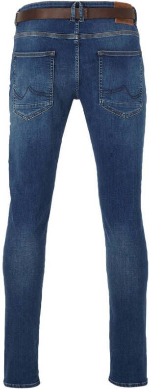 Petrol Industries slim fit jeans SEAHAM met riem medium blue