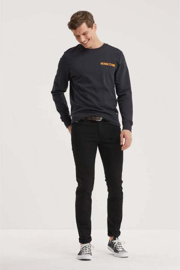 Petrol Industries slim fit jeans SEAHAM met riem zwart