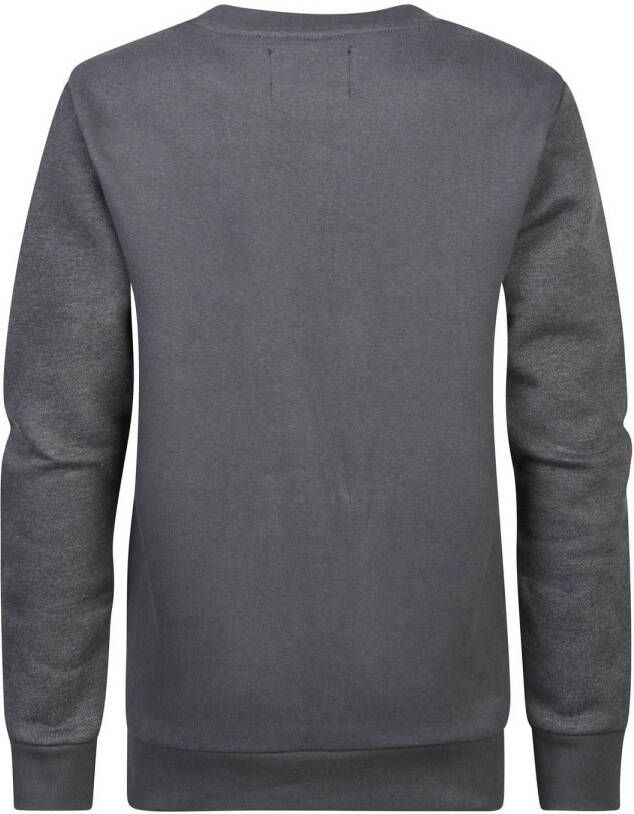 Petrol Industries sweater met printopdruk donkergrijs