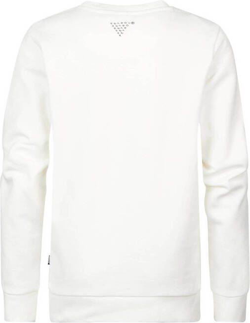 Petrol Industries sweater met printopdruk offwhite zwart