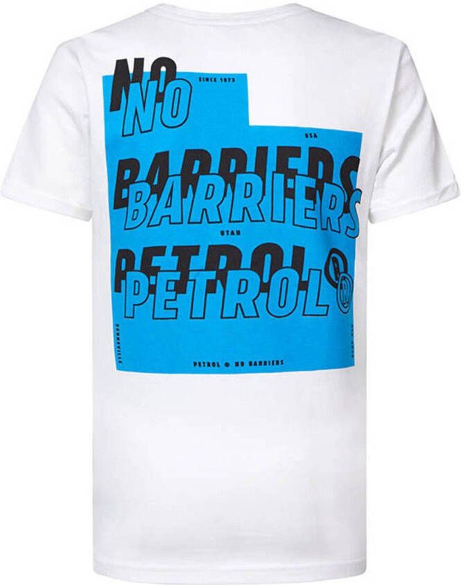 Petrol Industries T-shirt met backprint wit