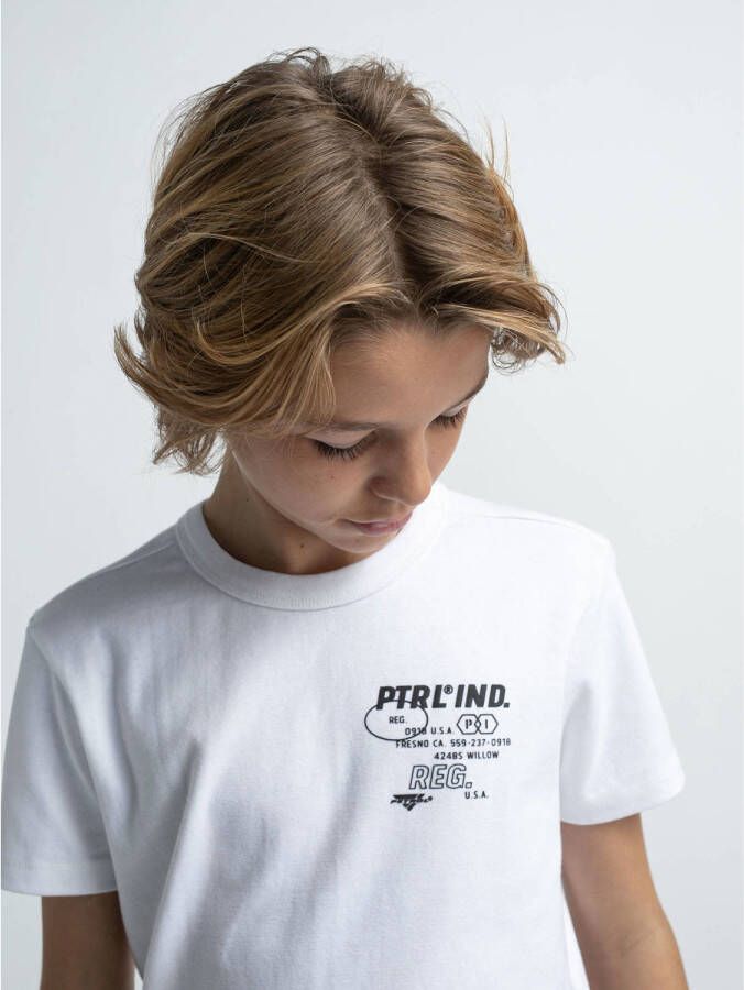 Petrol Industries T-shirt met printopdruk wit