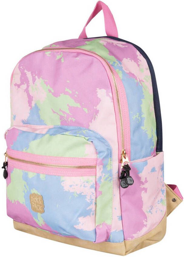 Pick & Pack rugzak Faded L camouflageprint roze