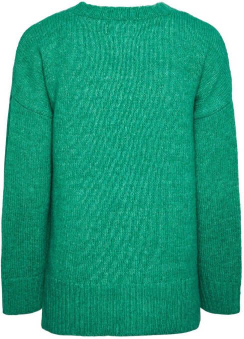 PIECES sweater PCNANCY van gerecycled polyester groen