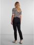 PIECES cropped straight fit jeans PCDELLY zwart - Thumbnail 2