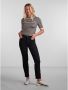 PIECES cropped straight fit jeans PCDELLY zwart - Thumbnail 3