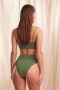 PIECES high waist brazilian bikinibroekje PCBAY groen - Thumbnail 2
