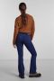 PIECES high waist flared jeans dark blue denim - Thumbnail 2