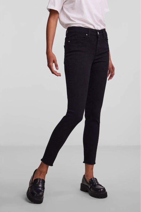 PIECES skinny jeans PCDELLY zwart